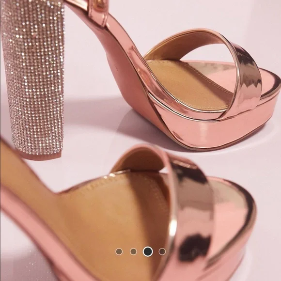 Asos rose gold platform heels - Picture 3 of 4